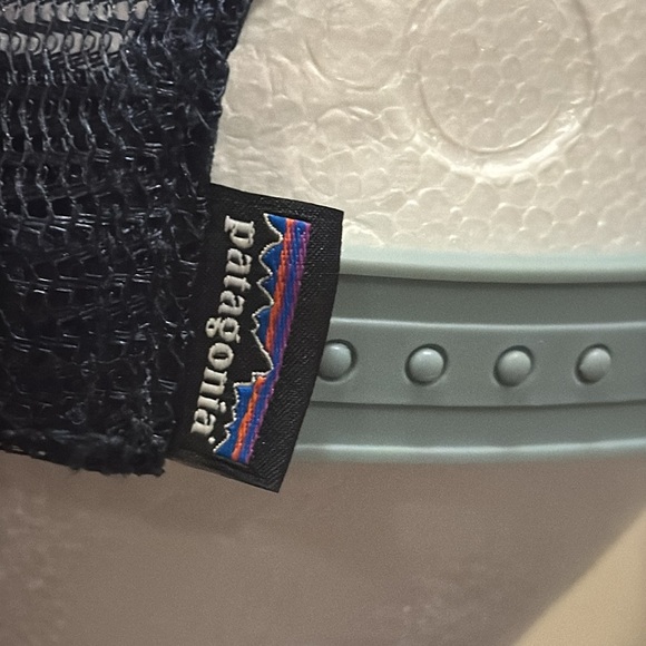 Patagonia Navy gray canvas mesh trucker hat baseball cap one size - Picture 7 of 12